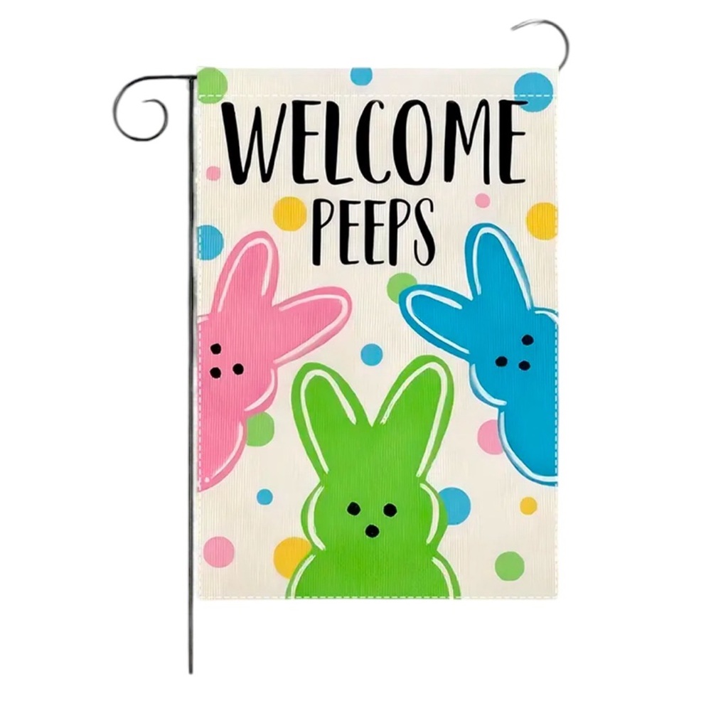Welcome‎ Peeps Easter Garden Flag - New